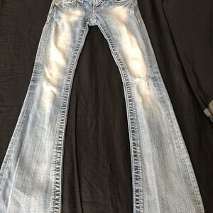 Miss Me Blue Flare Wide Leg Jeans